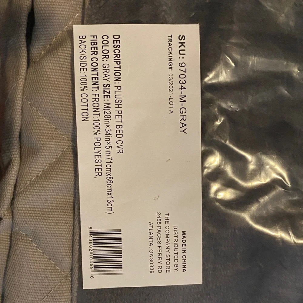 The Company Store Plush Gray Pet Bed Cover
